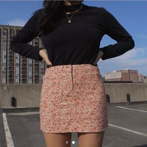Vintage Floral Mini Skirt
